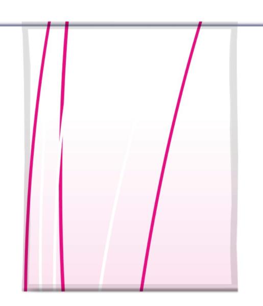 Linea magenta up dark, Scheibenhänger eckig